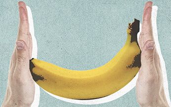 Penis size for the example of a banana