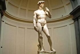 Small statue of David's cock